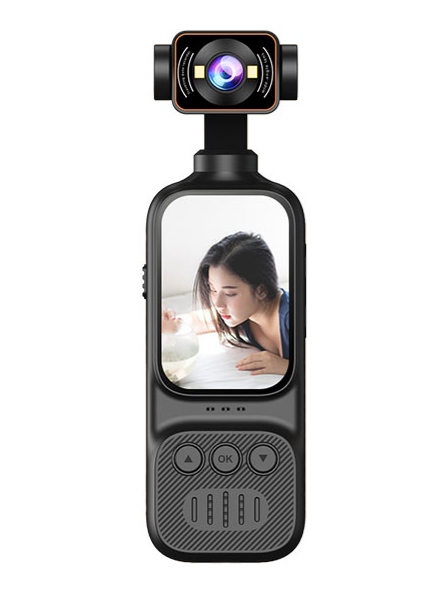 Mini Camera Video Sport 4K UHD cu Obiectiv Rotativ 270 grade Unghi Larg 170 WiFi Ecran LCD 2 inch